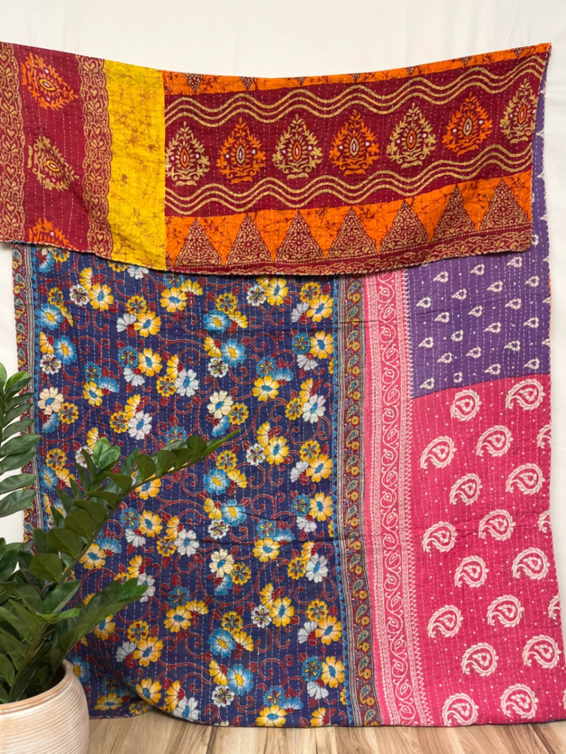 Vintage Cotton Kantha Quilt