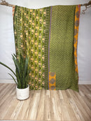 Queen Vintage Cotton Kantha Quilt