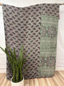 Vintage Cotton Kantha Quilt - Twin