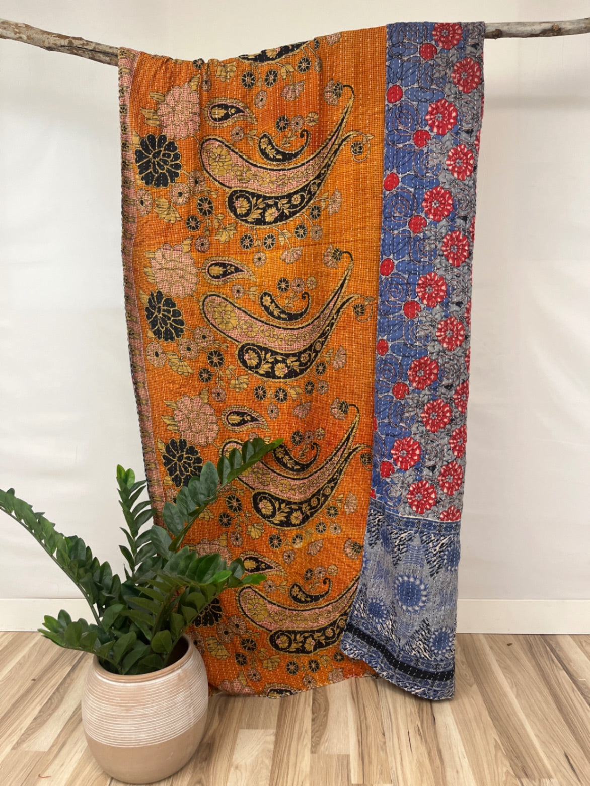 Vintage Cotton Kantha Quilt