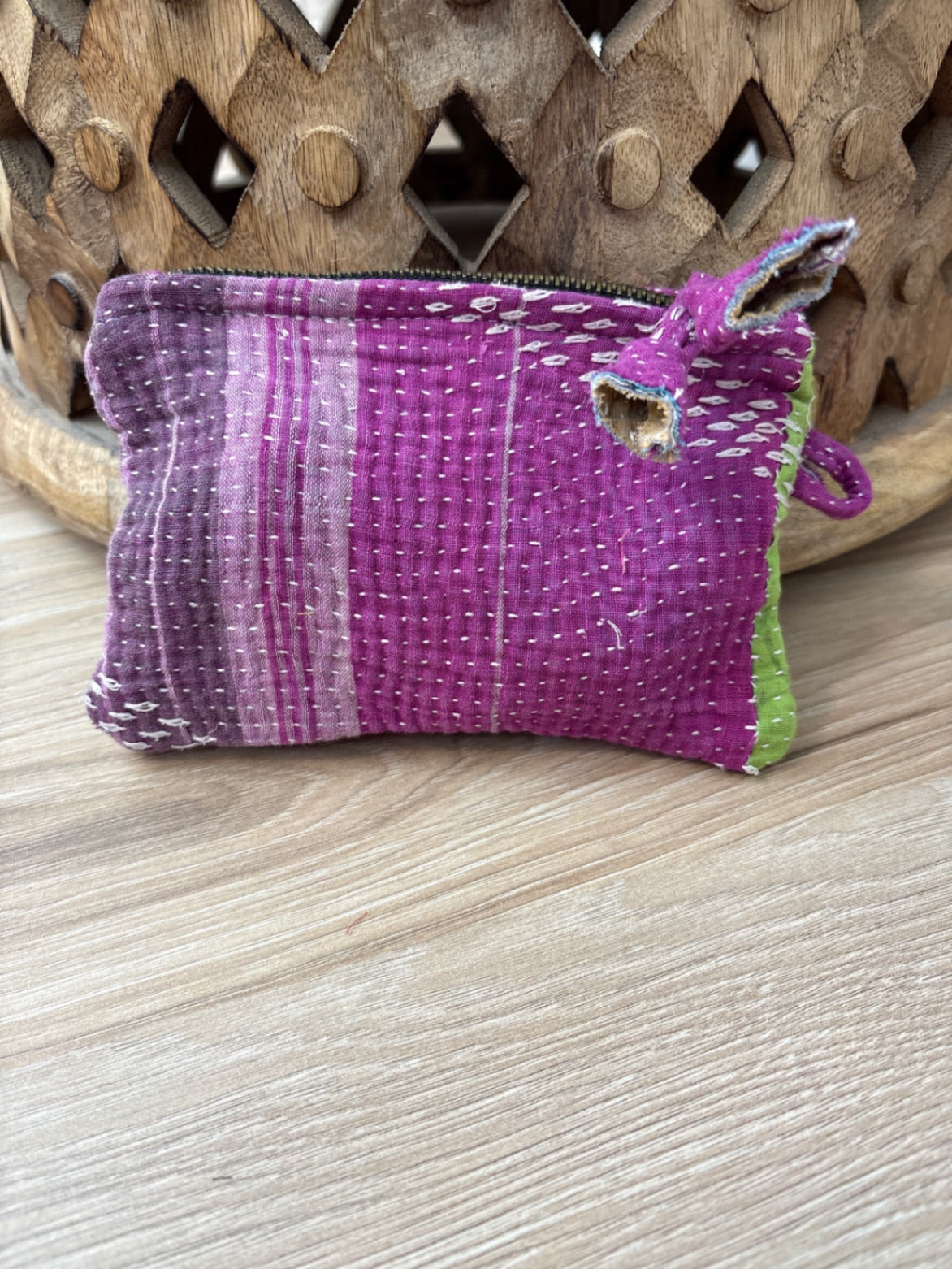 Small Vintage Kantha Pouch