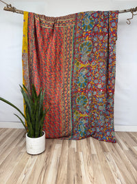 Queen Vintage Cotton Kantha Quilt