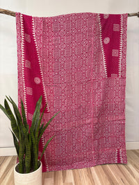 Vintage Cotton Kantha Quilt - Twin