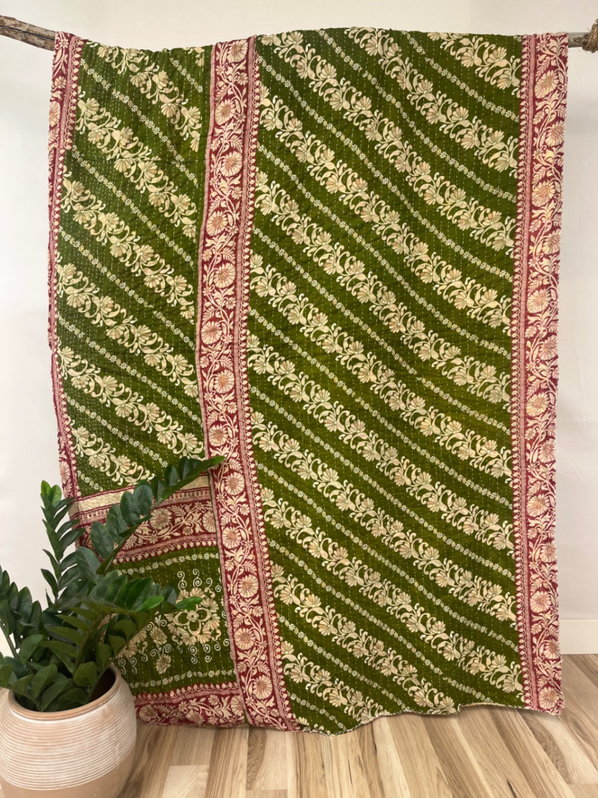 Vintage Cotton Kantha Quilt