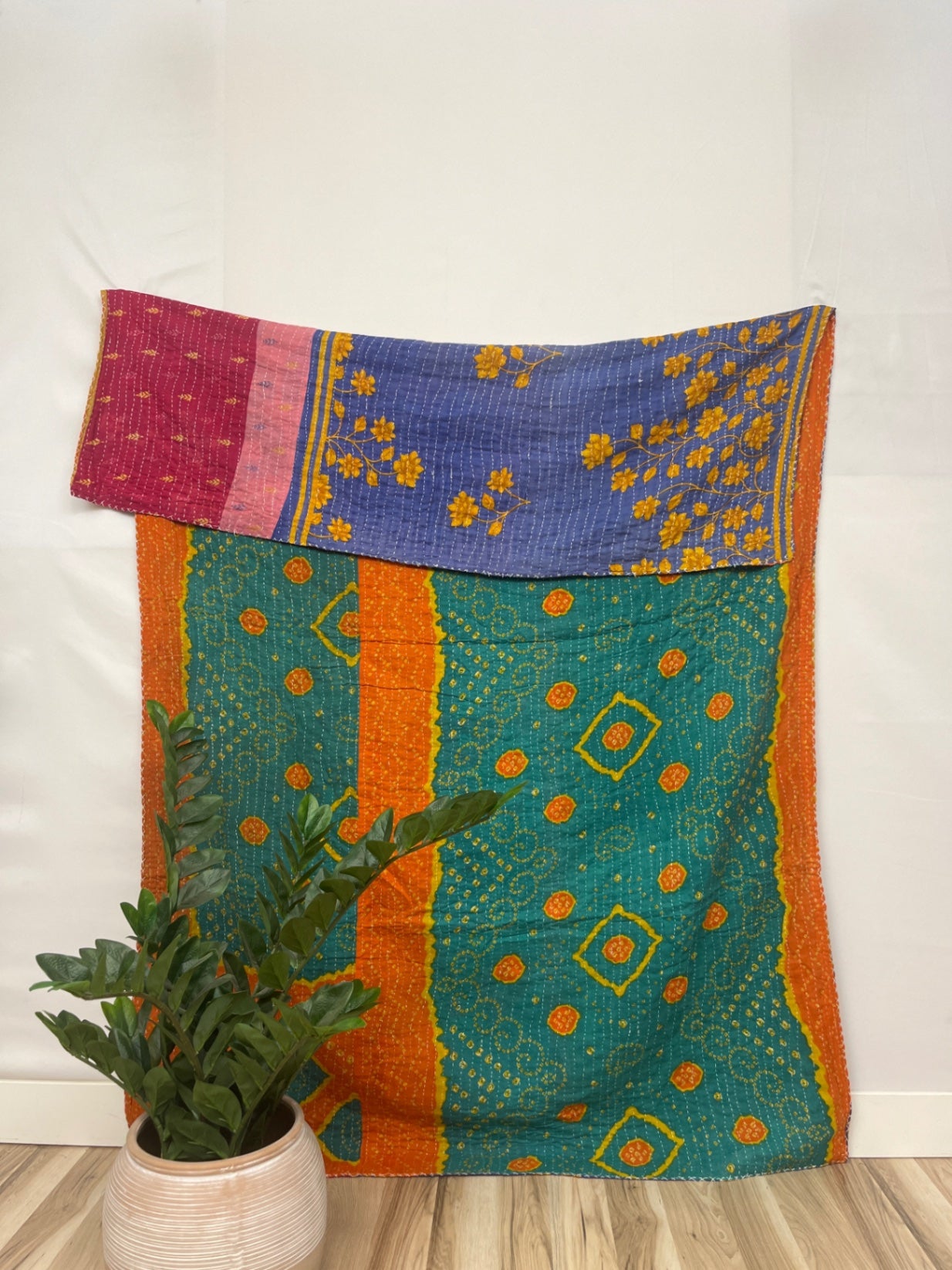 Vintage Cotton Kantha Quilt