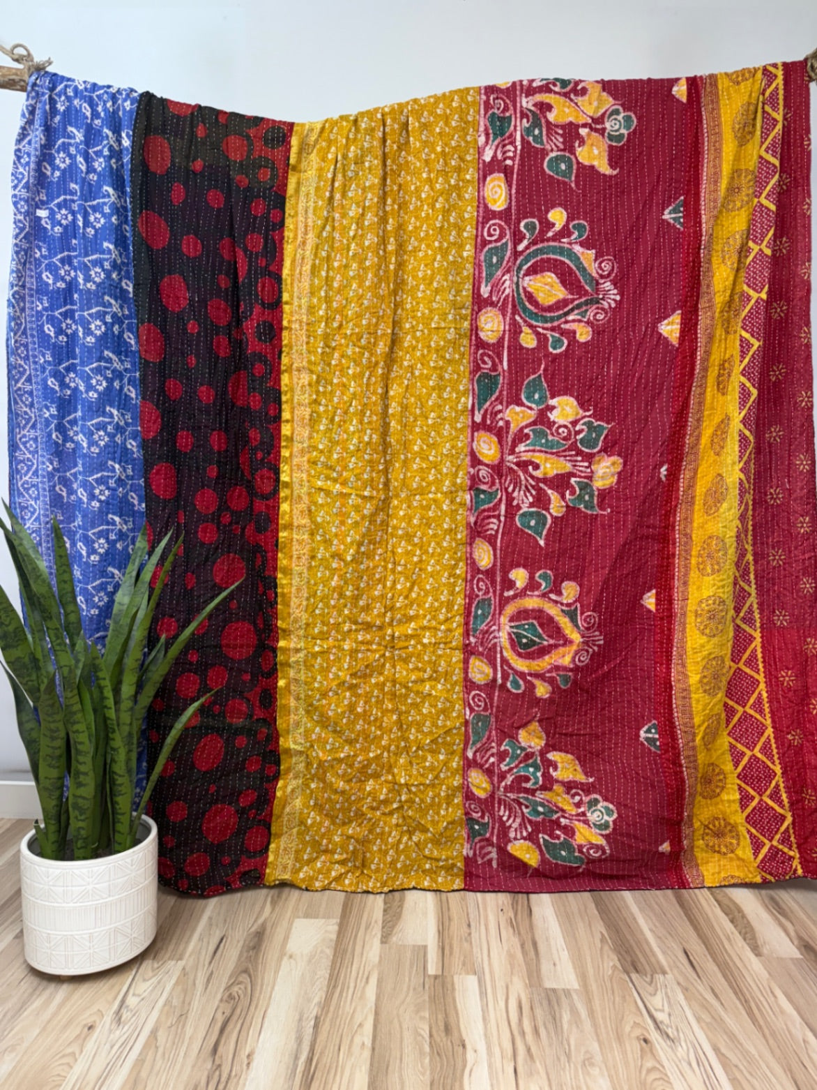 King Vintage Cotton Kantha Quilt