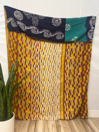 Vintage Cotton Kantha Quilt