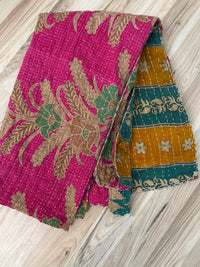 Vintage Cotton Kantha Quilt