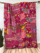 Patchwork Cotton Kantha Quilt King
