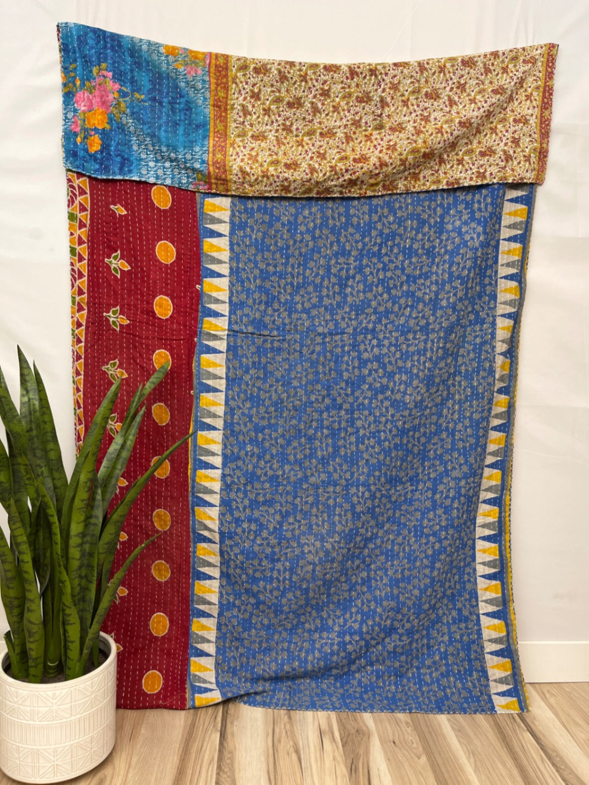 Vintage Cotton Kantha Quilt