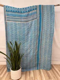 Twin Vintage Cotton Kantha Quilt