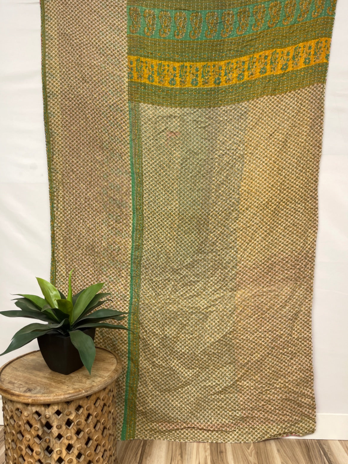 Vintage Cotton Kantha Quilt