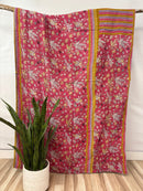 Twin Vintage Cotton Kantha Quilt
