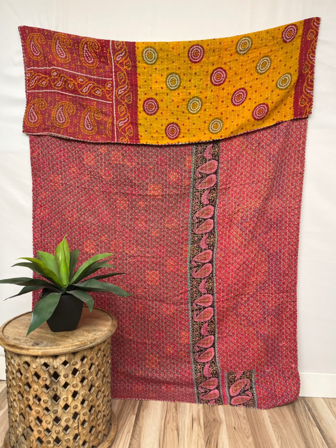 Vintage Cotton Kantha Quilt