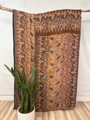Vintage Cotton Kantha Quilt - Twin