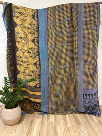 Queen Vintage Cotton Kantha Quilt