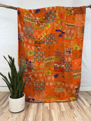 Patchwork Vintage Cotton Kantha Quilt - Twin