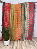 Queen Vintage Cotton Kantha Quilt