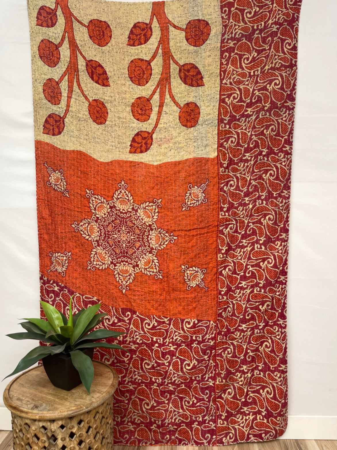 Vintage Cotton Kantha Quilt