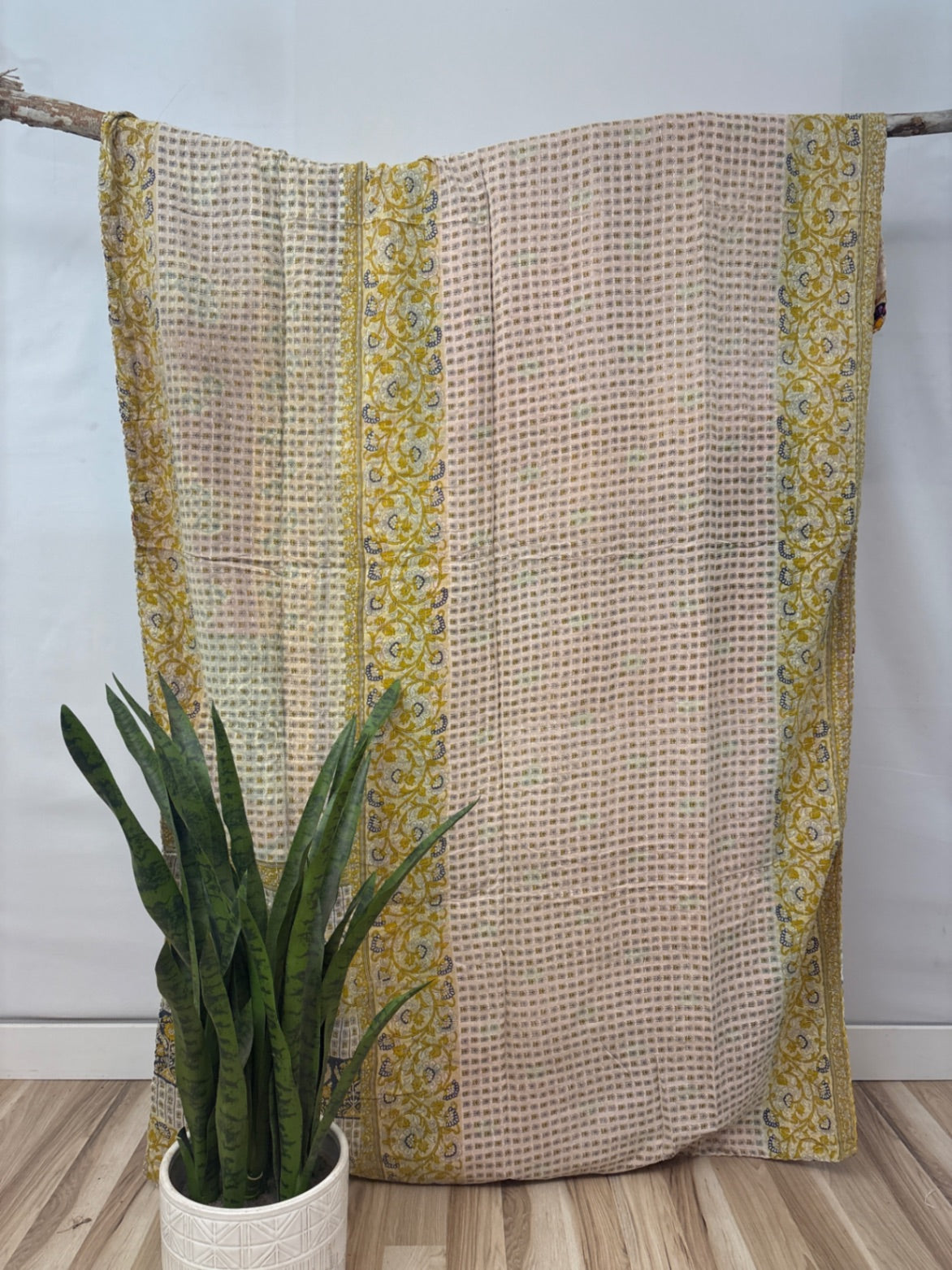 Patchwork Vintage Cotton Kantha Quilt - Twin