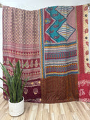Queen Vintage Cotton Kantha Quilt