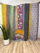 King Vintage Cotton Kantha Quilt