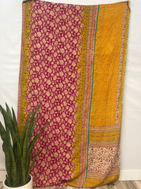 Vintage Cotton Kantha Quilt