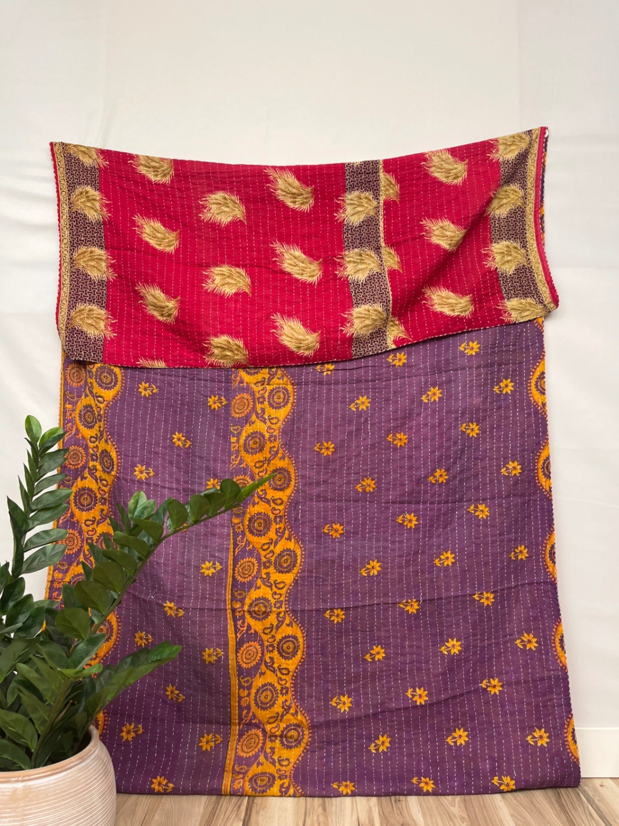 Vintage Cotton Kantha Quilt