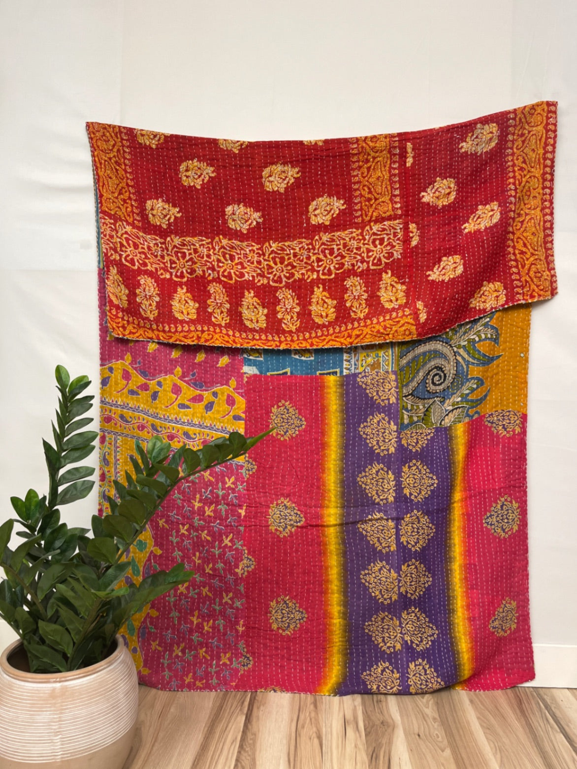 Vintage Cotton Kantha Quilt