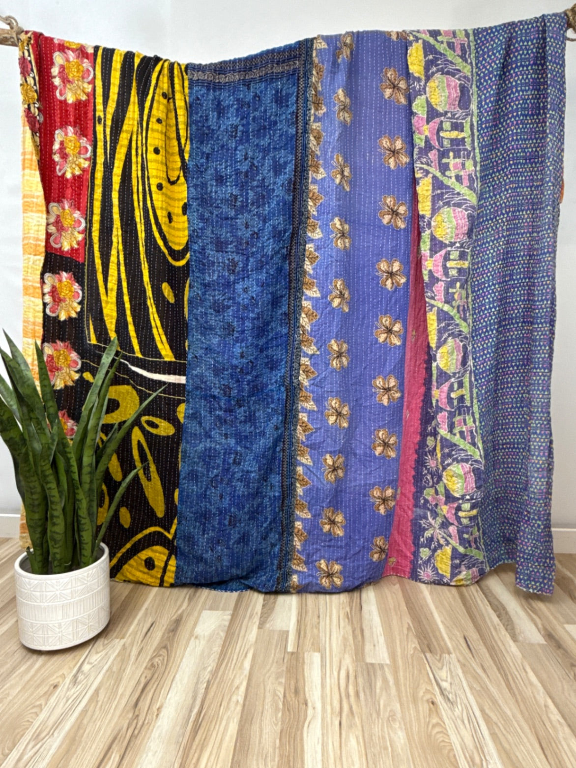 King Vintage Cotton Kantha Quilt
