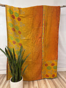 Vintage Cotton Kantha Quilt - Twin