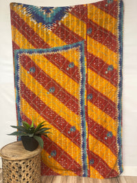 Vintage Cotton Kantha Quilt