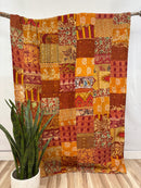 Patchwork Vintage Cotton Kantha Quilt - Twin