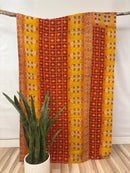 Vintage Cotton Kantha Quilt - Twin