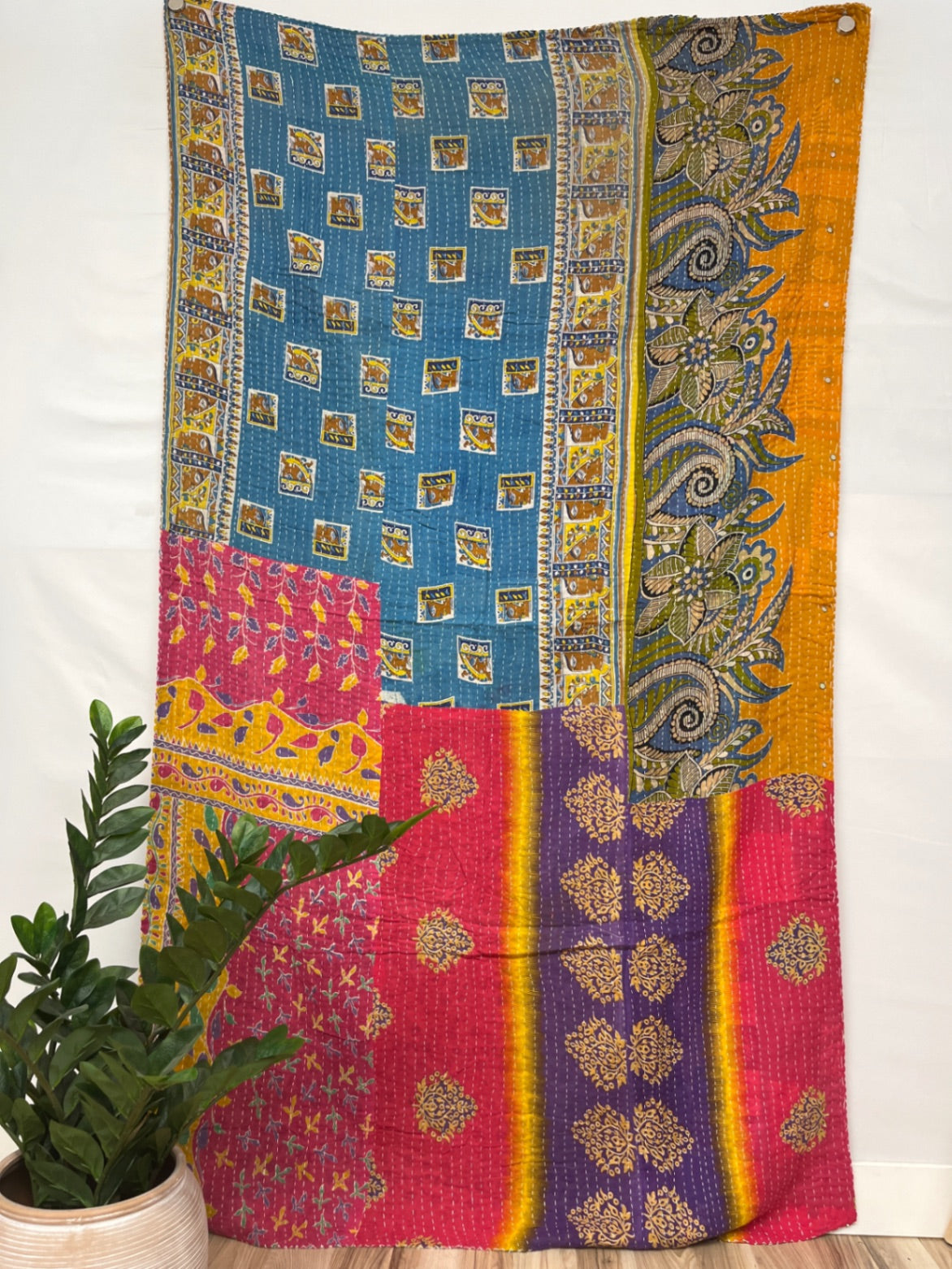 Vintage Cotton Kantha Quilt