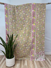 Twin Vintage Cotton Kantha Quilt