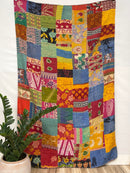 Patchwork Vintage Cotton Kantha Quilt - Twin