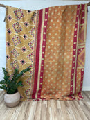 Queen Vintage Cotton Kantha Quilt