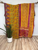 Queen Vintage Cotton Kantha Quilt