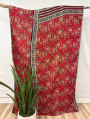 Twin Vintage Cotton Kantha Quilt