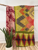 Vintage Cotton Kantha Quilt - Twin