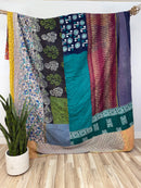 Queen Vintage Cotton Kantha Quilt