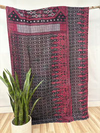 Vintage Cotton Kantha Quilt - Twin