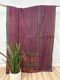 Twin Vintage Cotton Kantha Quilt