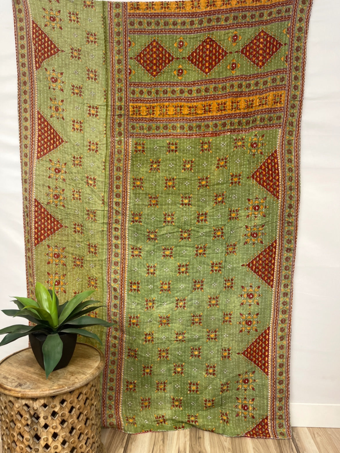 Vintage Cotton Kantha Quilt