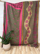 Queen Vintage Cotton Kantha Quilt