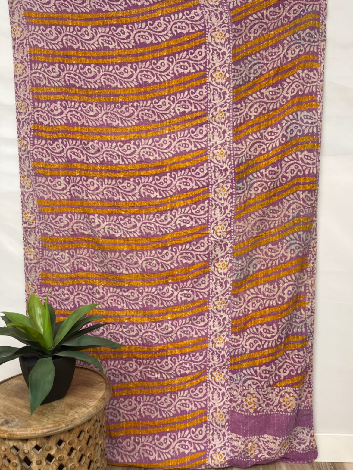 Vintage Cotton Kantha Quilt