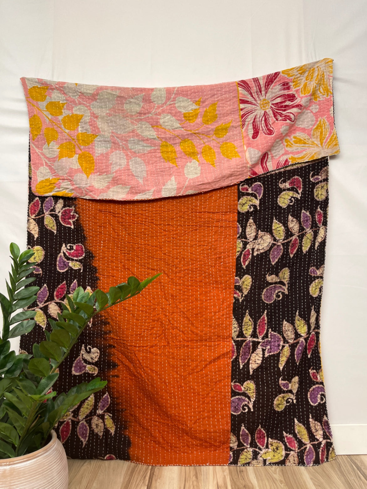 Vintage Cotton Kantha Quilt