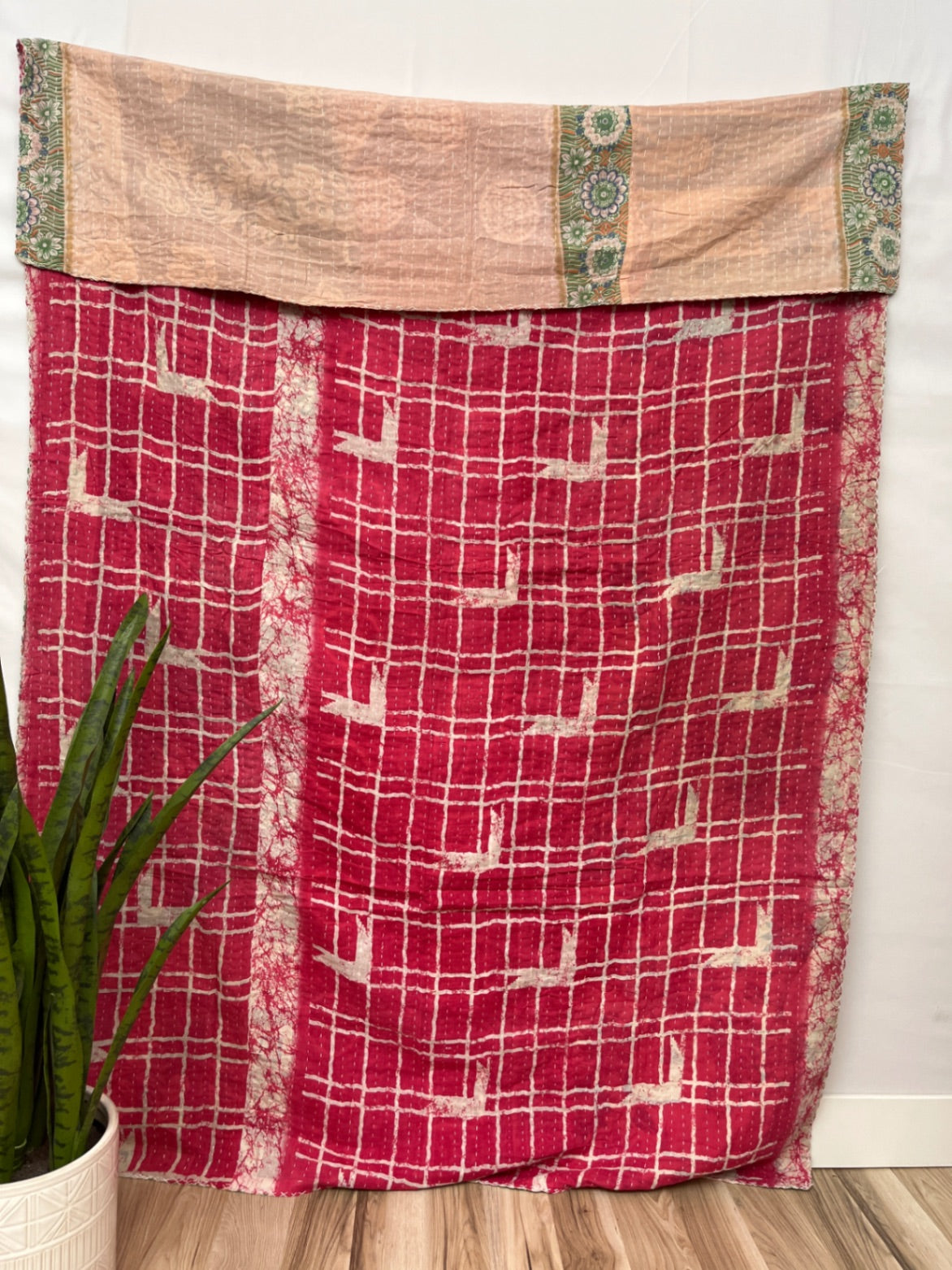 Vintage Cotton Kantha Quilt