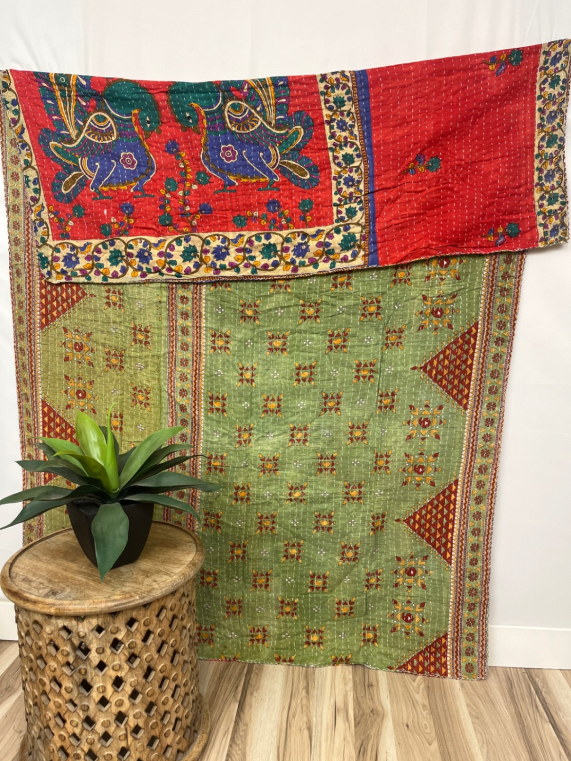 Vintage Cotton Kantha Quilt